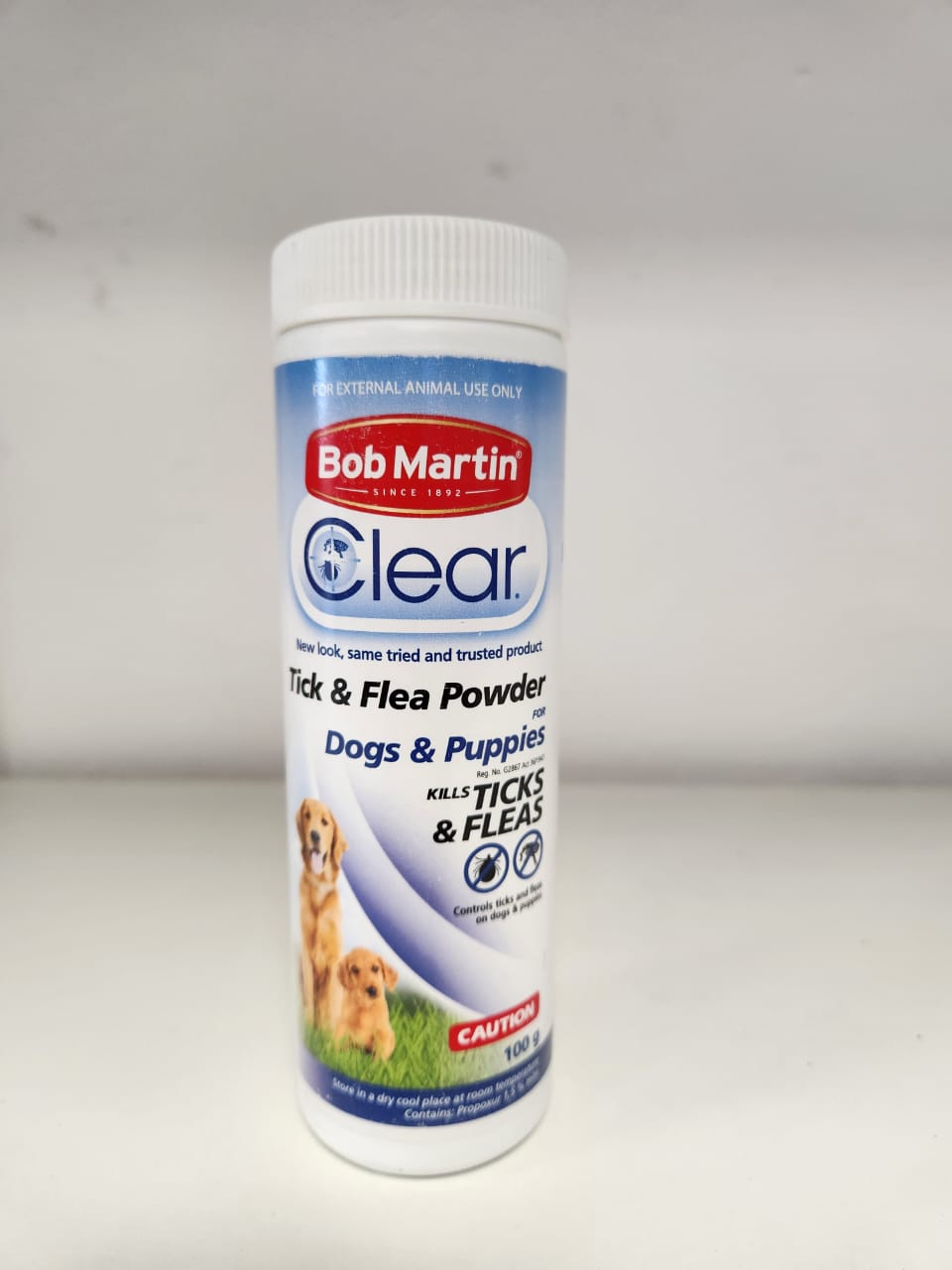 BOB MARTIN TICK AND FLEA POWDER-DOG AND PUPPY 100G